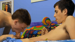 Lollipop boy sucked off gay friend video